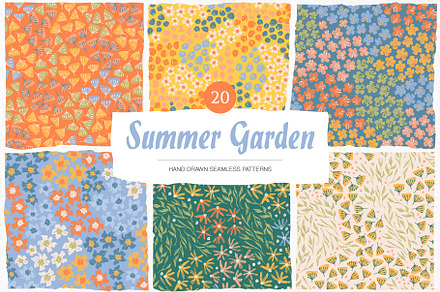 Summer Garden Patterns, a Pattern Graphic by GVGraphics