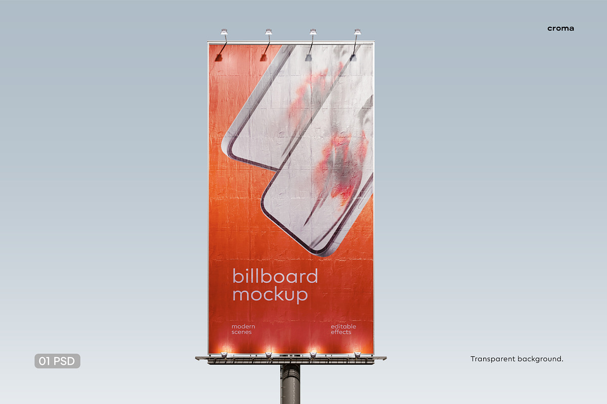 Vertical Billboard Mockup Tall ST04, an Advertising Mockup by Croma Studio (Photo 2 of 4)