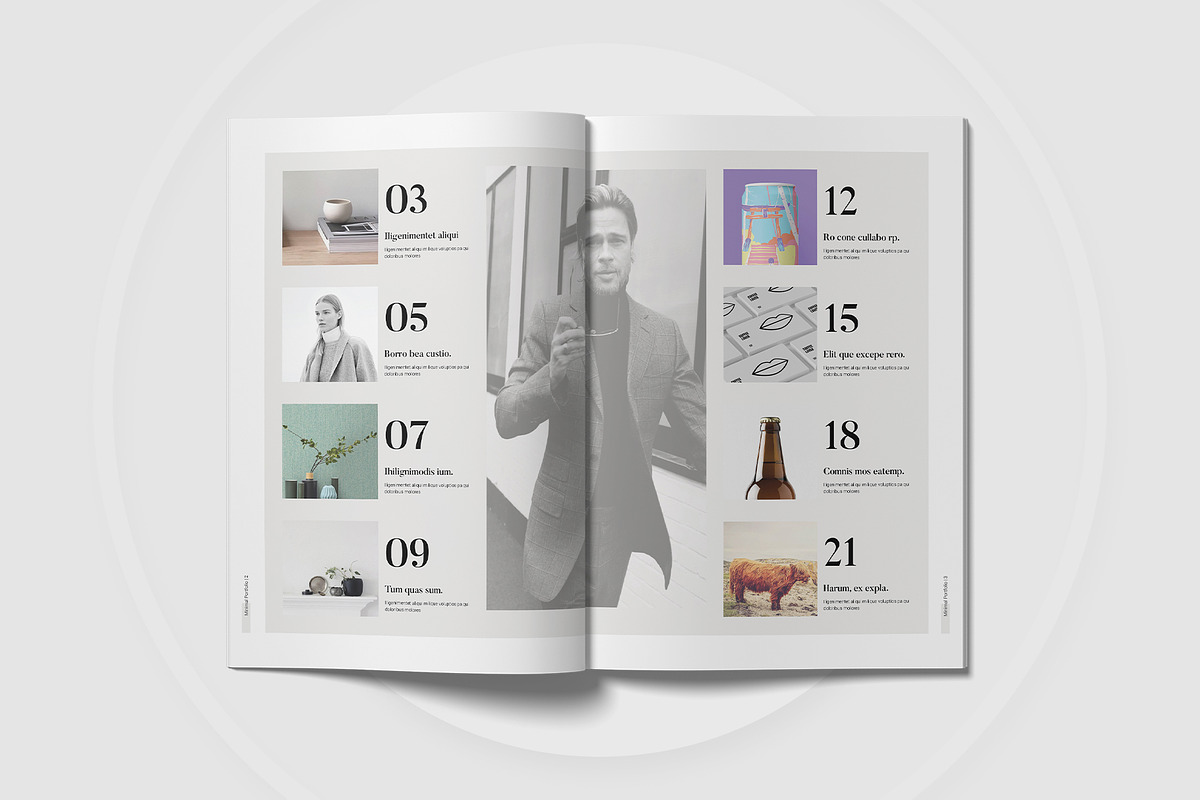 Minimal Modern Portfolio Template, a Presentation Template by astutedesign11 (Photo 3 of 13)