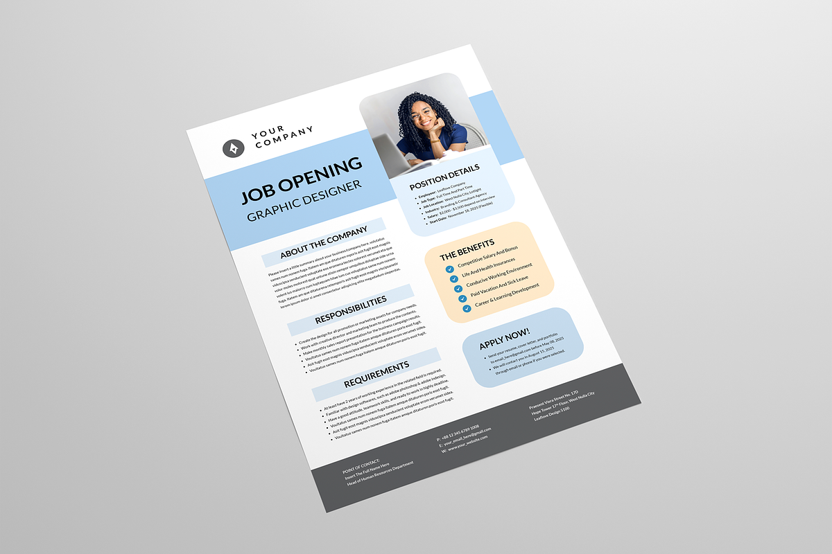 Job Vacancy Flyer, a Flyer Template by Leaflove (Photo 3 of 5)