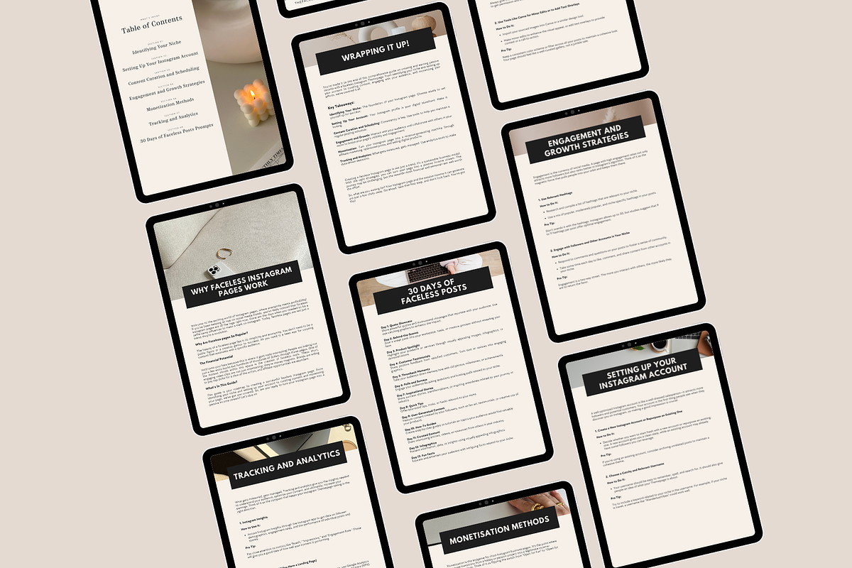 Faceless Marketing eBook Resell PLR, a Marketing Template by Design By Hira (Photo 4 of 9)
