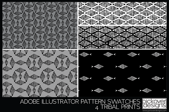 4 Tribal Print Swatches