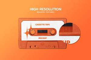 One Cassette Tape Mockup