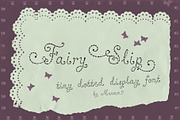 Fairy Slip: Tiny Dotted Display Font, a Script Font by Mneme (Thumbnail 7 of 7)