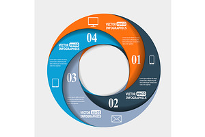 Abstract paper infografics