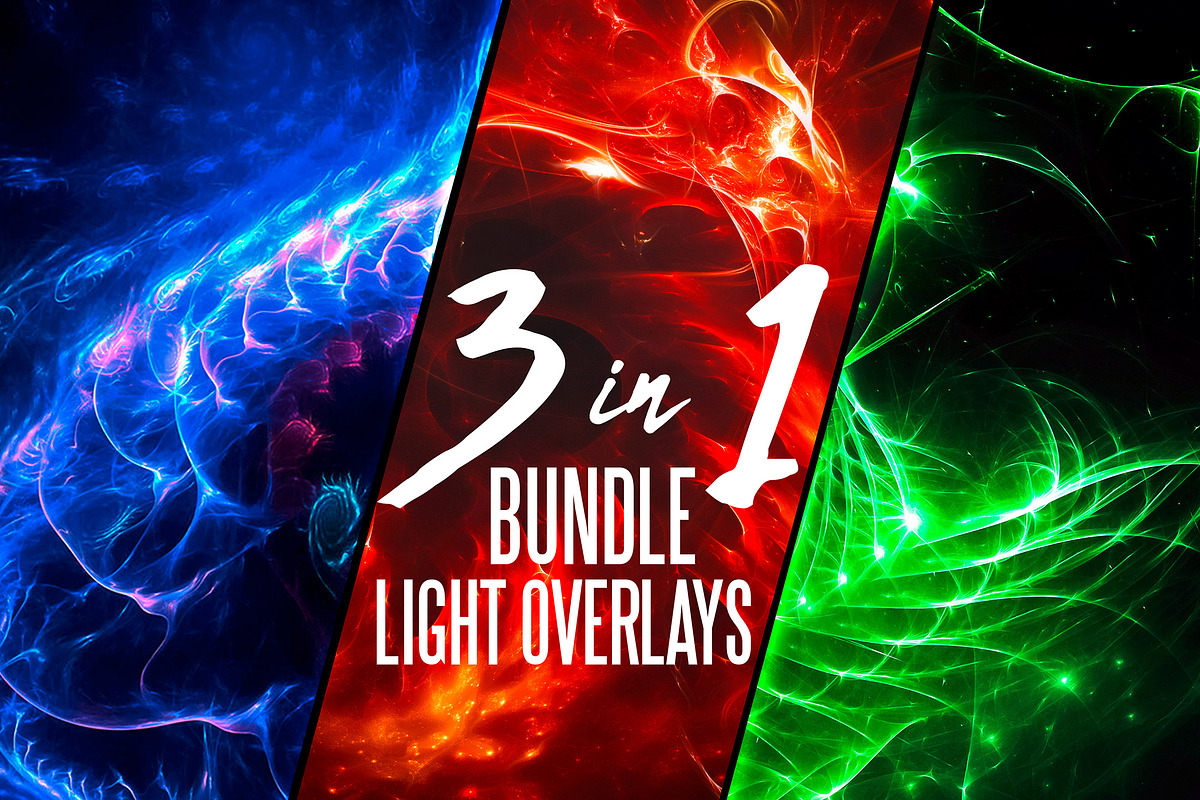 3 in 1 Fractal Light Overlays, a Texture Graphic by Abstract Background (Photo 1 of 7)