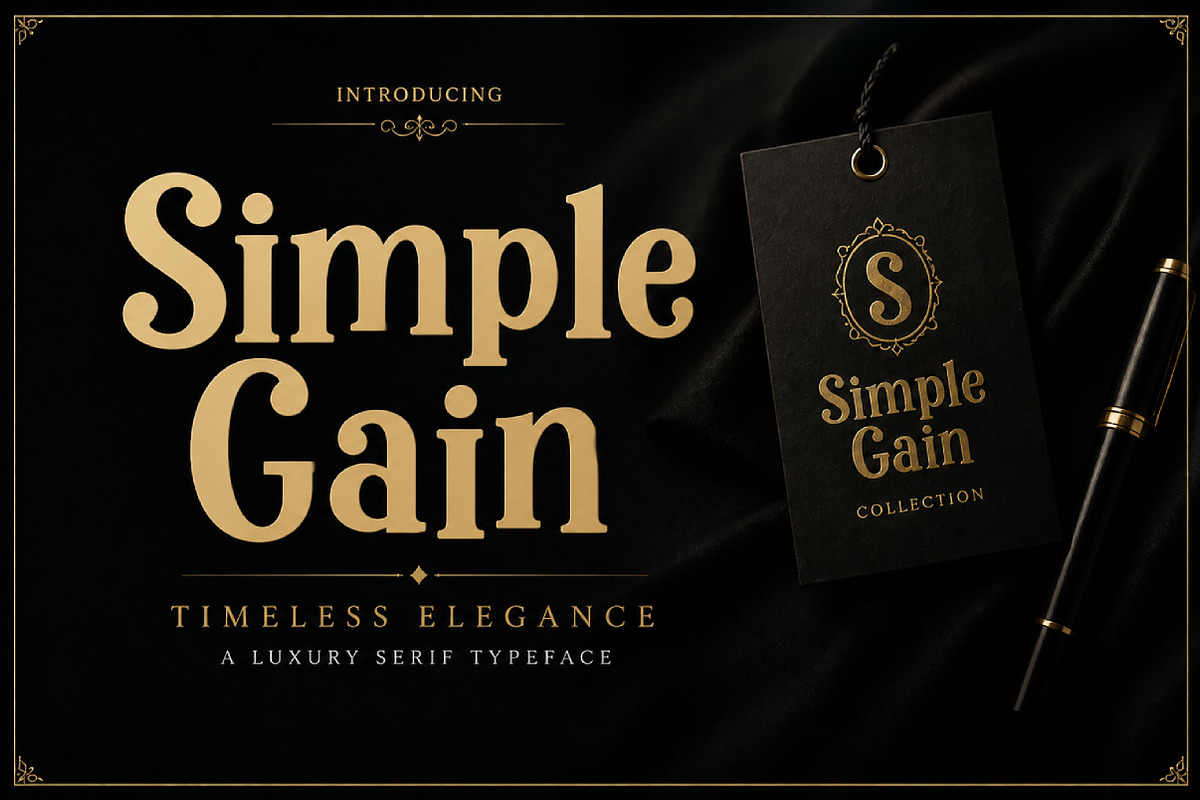 Simple Gain, a Sans Serif Font by Wow Magic (Photo 2 of 3)