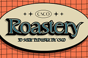 CS Roastery 3D, a Serif Font by Craft Supply Co. (Thumbnail 1 of 8)