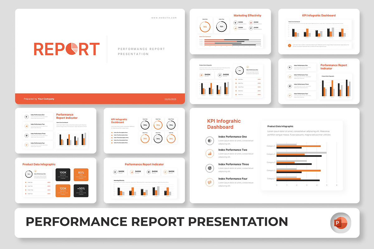 Report - Performance Report PPT, a Presentation Template by Premast (Photo 1 of 4)