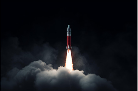 Uncluttered Rocket launch, a Technology Photo by Ylivdesign
