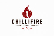 Chilli Fire Vintage Logo Template, a Branding & Logo Template by vectorwithin (Thumbnail 1 of 3)