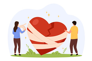 Relationship Repair Concept with, an Object Illustration by Flashvector