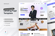 Personal Portfolio Landing Pages, a Landing Page Template by SquidPixey (Thumbnail 1 of 5)