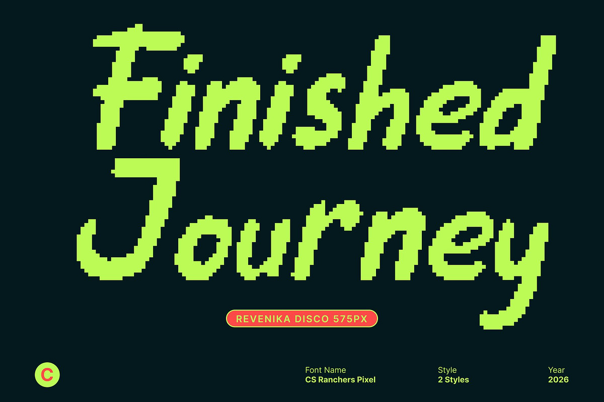 CS Ranchers Pixel, a Sans Serif Font by Craft Supply Co. (Photo 5 of 8)
