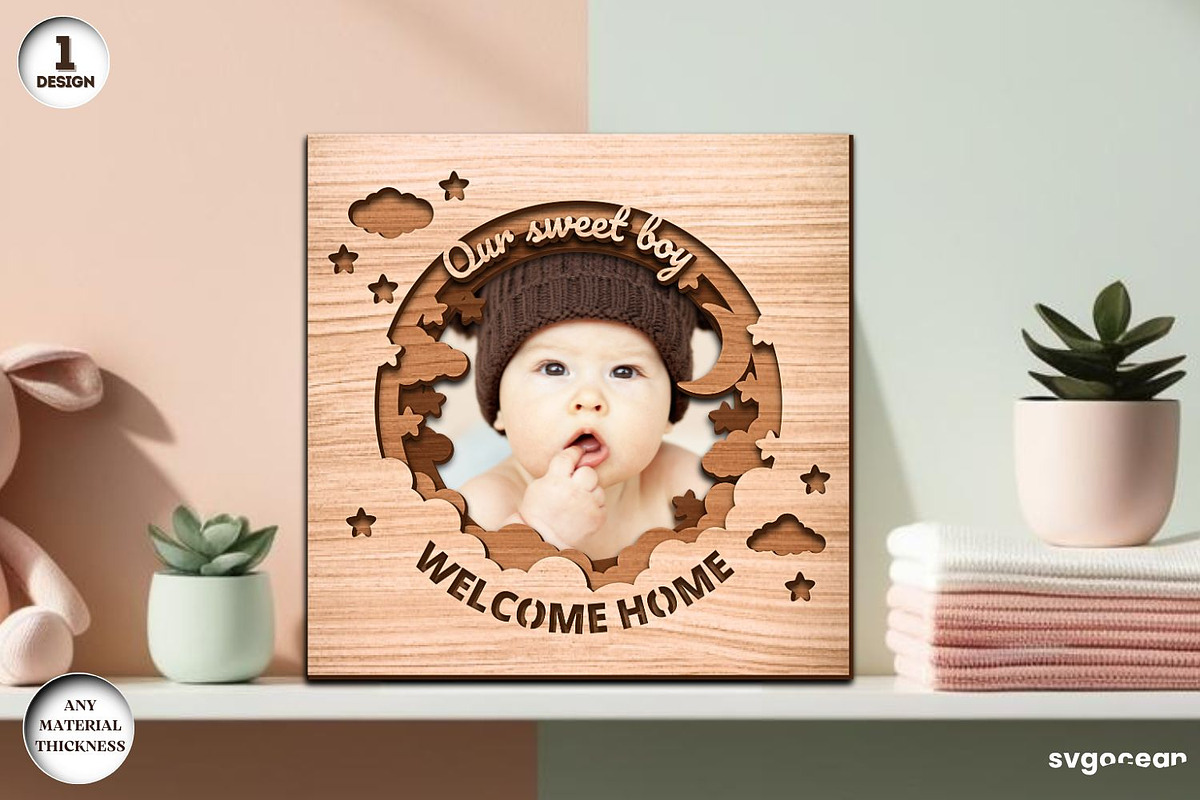 Shadow Box Frames Laser Cut Bundle, a Decorative Illustration by svgocean (Photo 10 of 13)