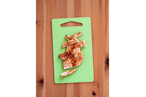 grilled turkey meat steak sliced on, a Food & Drink Photo by Fascinadora