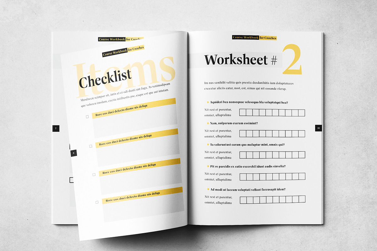 Course Workbook Print Layout, a Brochure Template by Grkic Creative (Photo 6 of 13)