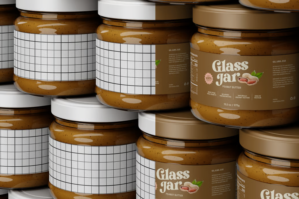 Peanut Butter Jar Mockup, a Cups & Container Mockup by graphicsauce (Photo 4 of 4)