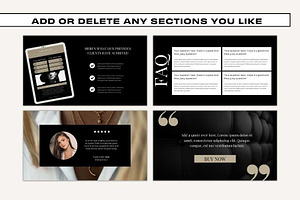 Canva Sales Page - Noir Luxe