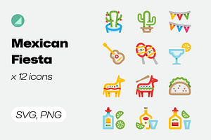 Basicons / Holiday / Mexican Fiesta, a Duotone Icon by Danil Polshin