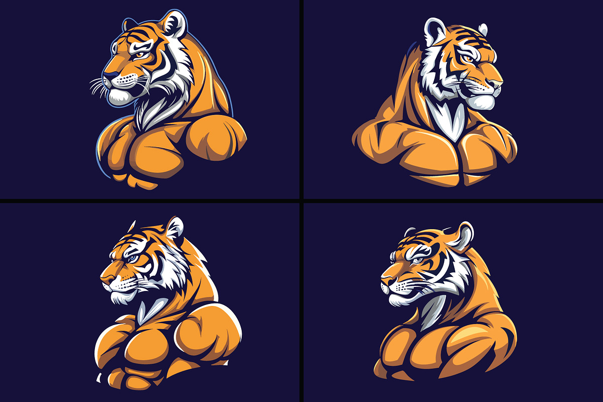Tiger Muscle Logo Pack, a Branding & Logo Template by Xoovion