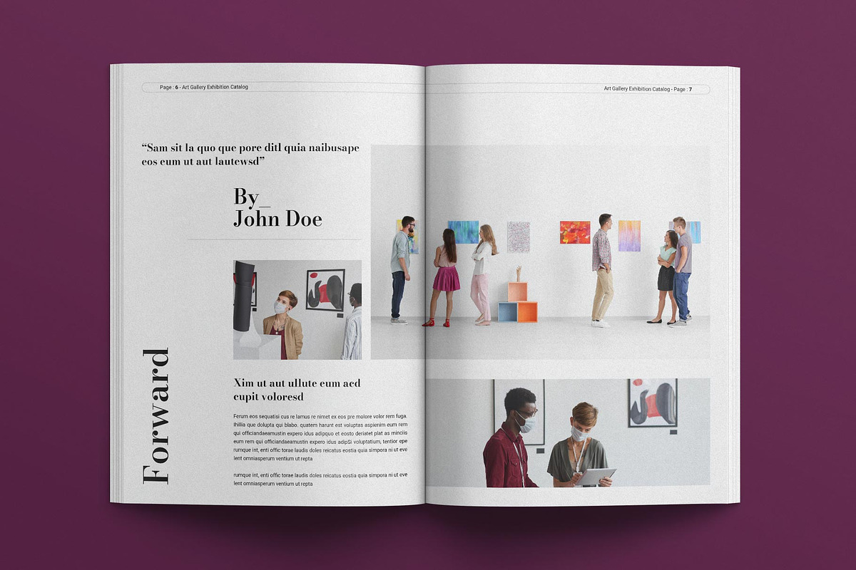 Art Gallery Exhibition Catalog, a Brochure Template by E-Type (Photo 3 of 8)