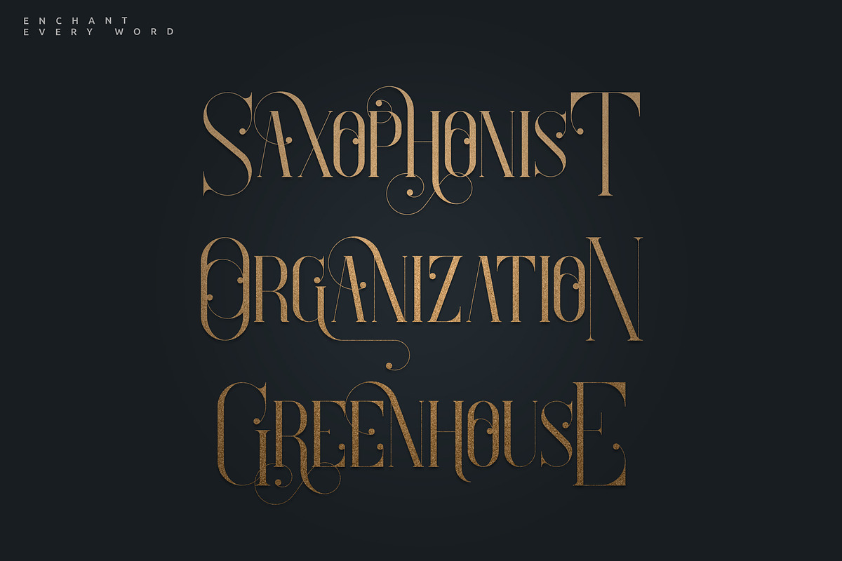 SALE! Enchants - Magical font preview 8