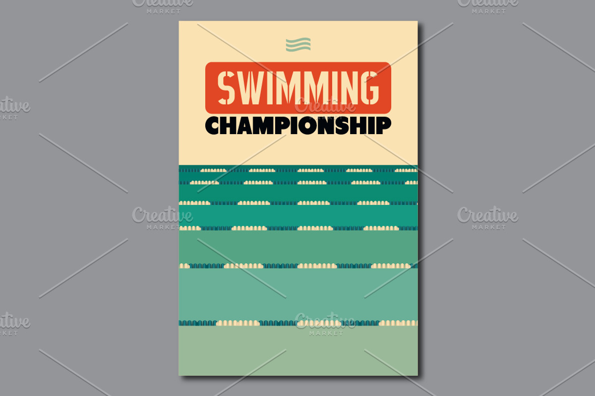 Swimming Pool vintage style posters., a Decorative Illustration by PoPaShop