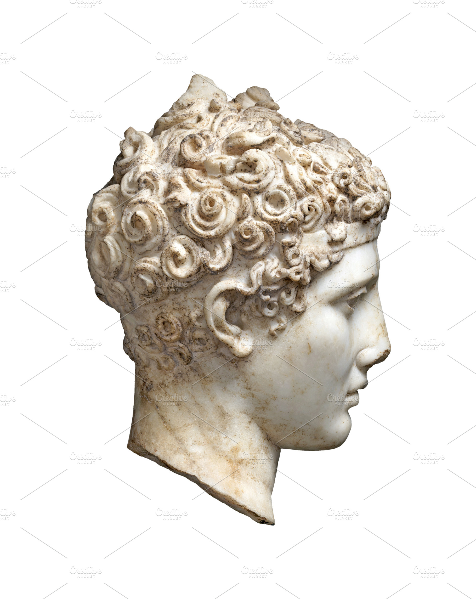 Head of ancient roman man, a Person Photo by BOOCYS