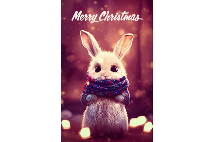 Christmas 2023 postcard with cute, a Holiday Photo by Visual Generation