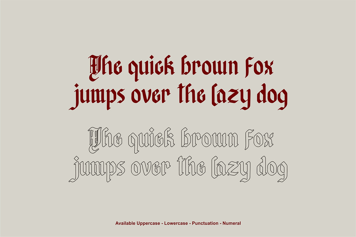 Afterkilly - Blackletter Typeface preview 4