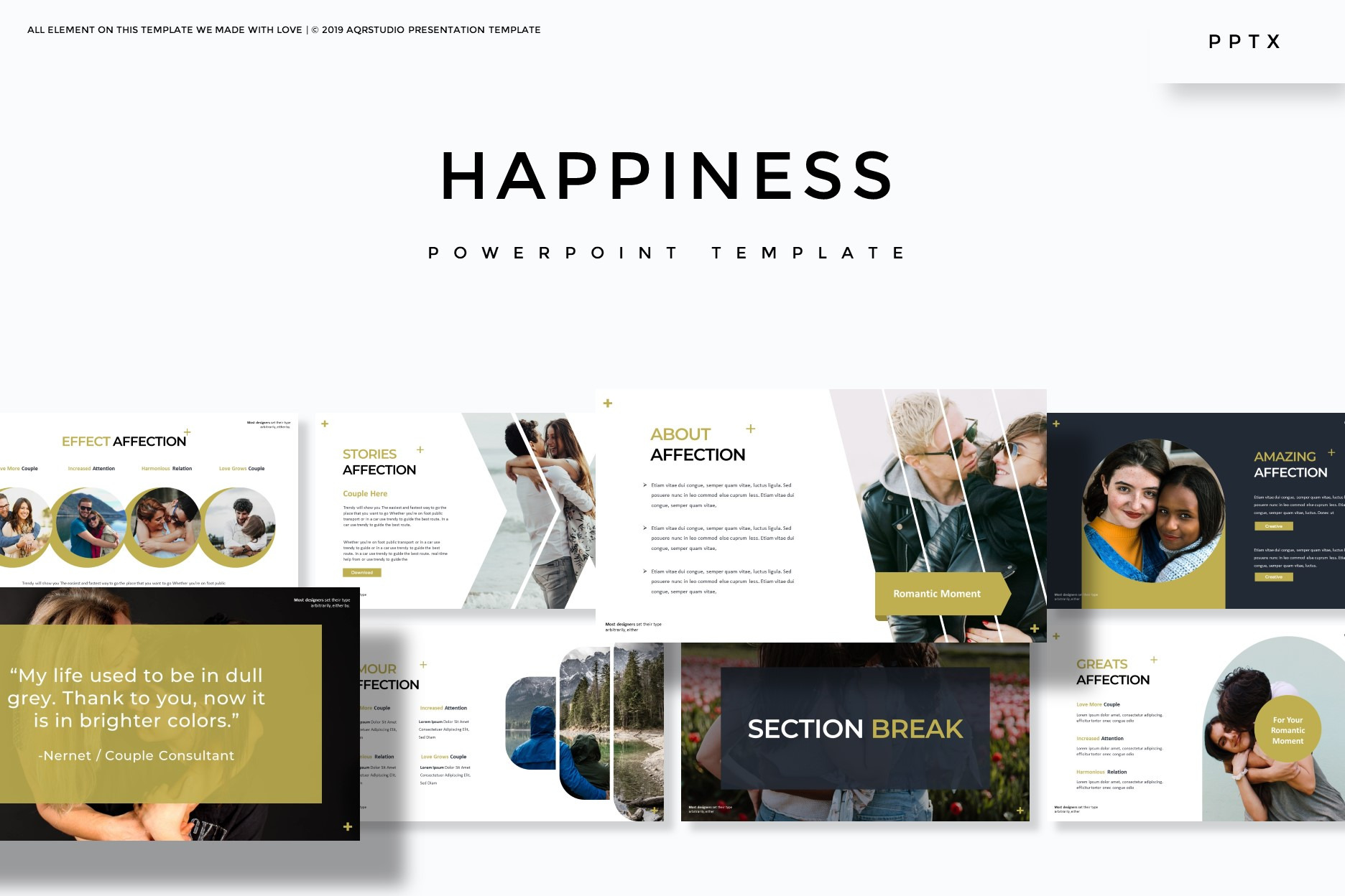 Happines - Powerpoint Template, a Presentation Template by AQR Studio ...