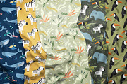 Cartoon Animals Seamless Patterns, a Pattern Graphic by Kotulska (Thumbnail 4 of 8)