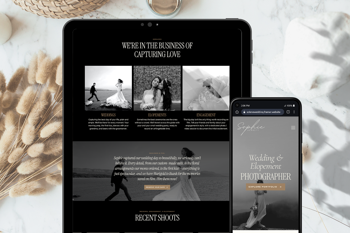 Wedding & Elopement Photography, a Landing Page Template by hridoywebdev (Photo 2 of 4)