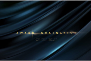 Awards ceremony luxurious black wavy