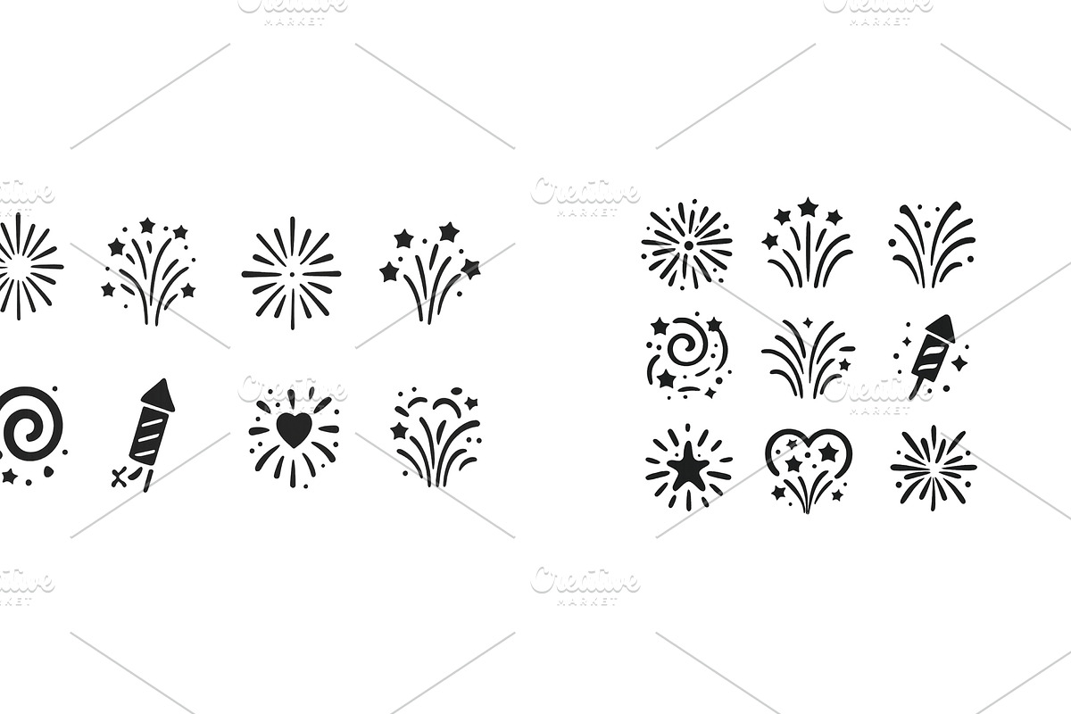 Fireworks and celebration elements, an Object Illustration by ZinetroN