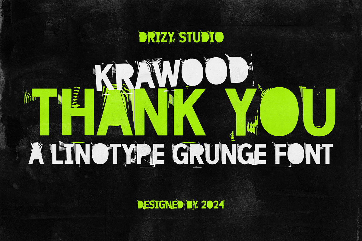Krawood - Linotype Grunge Font, a Sans Serif Font by Drizy (Photo 10 of 10)