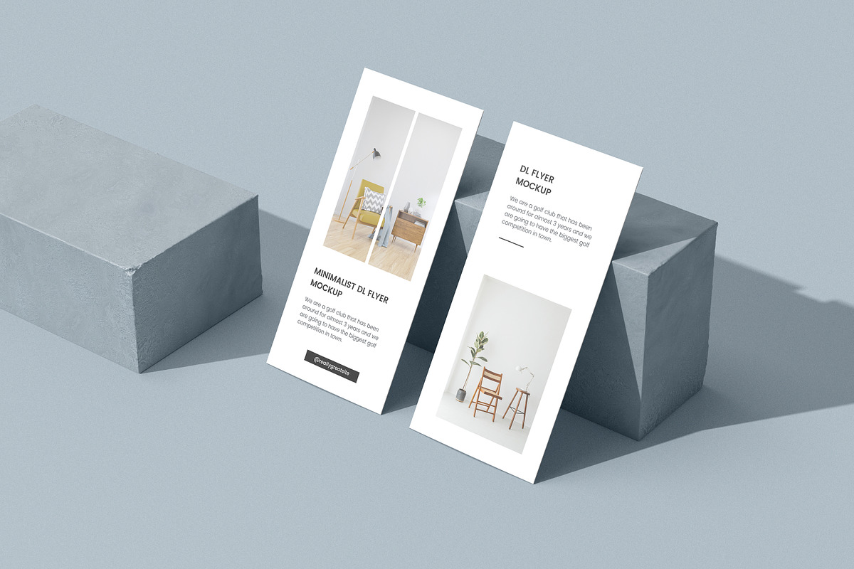 Bifold DL flyer mockup on a stone, a Print Template by simuradi (Photo 7 of 10)