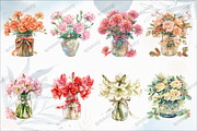 Christmas Flowers in Jar Clipart, an Illustration by designcity5 (Thumbnail 2 of 5)