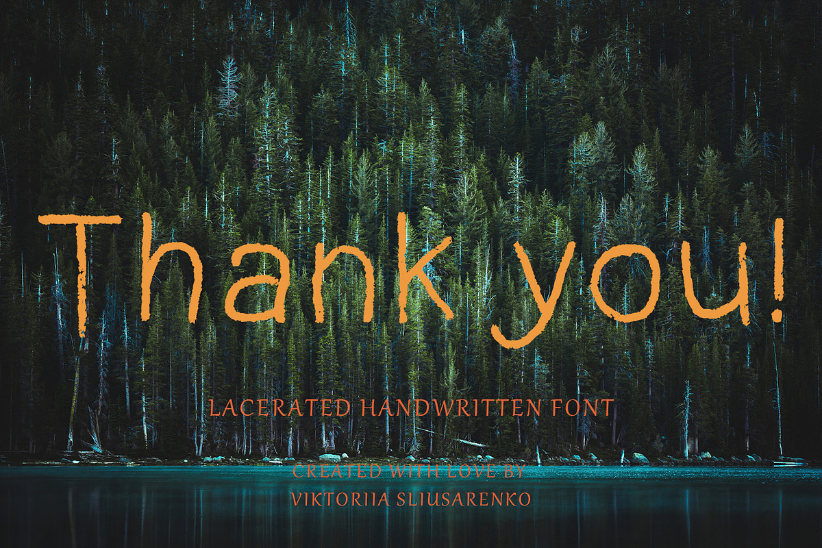 HYESURE - lacerated handwritten font, a Serif Font by CHIMERA (Photo 8 of 8)