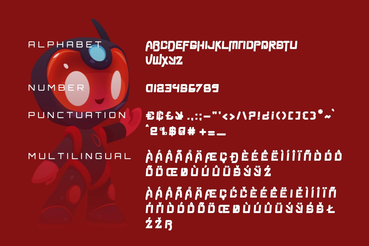 Revoinex - Futuristic Display Font, a Sans Serif Font by Dhabee (Photo 9 of 9)