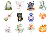 Cute Halloween Clipart Set, an Illustration by Design Market (Thumbnail 6 of 7)