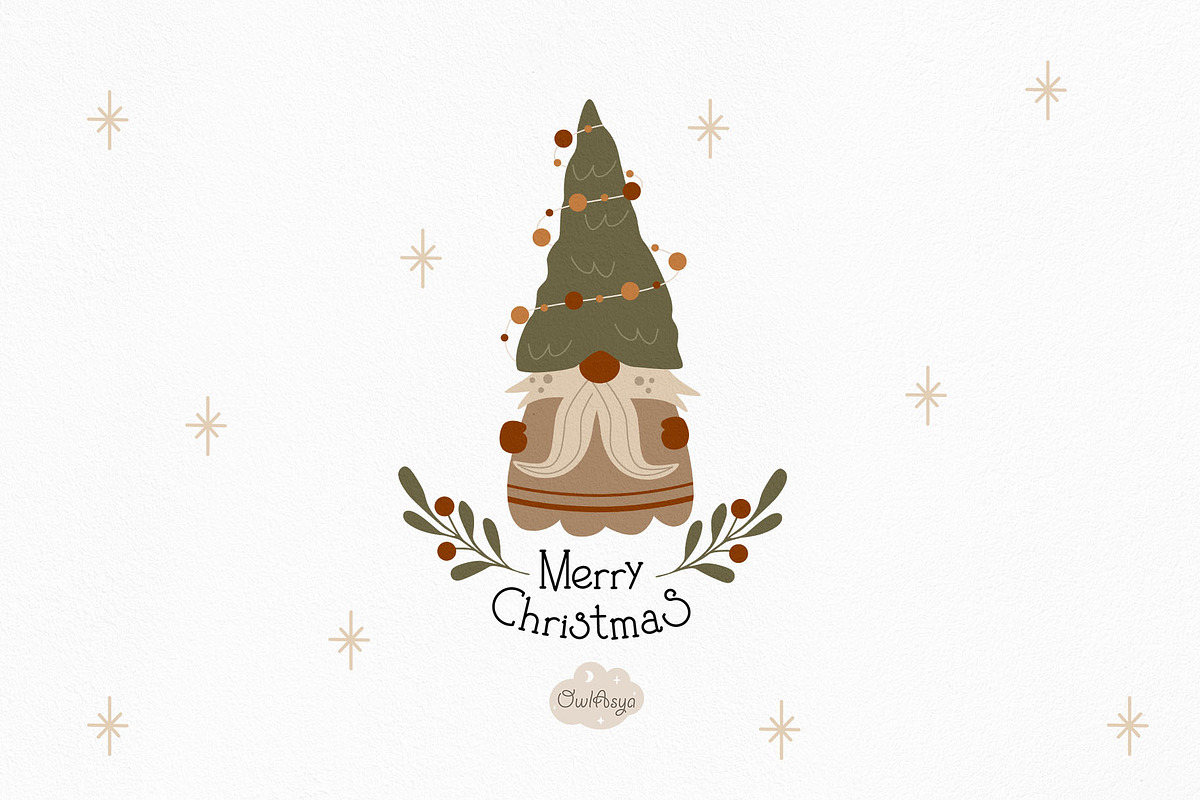 Christmas gnomes collection, an Illustration by owlasya (Photo 10 of 10)