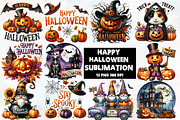 Happy Halloween Sublimation Bundle, an Illustration by Designworld (Thumbnail 1 of 8)