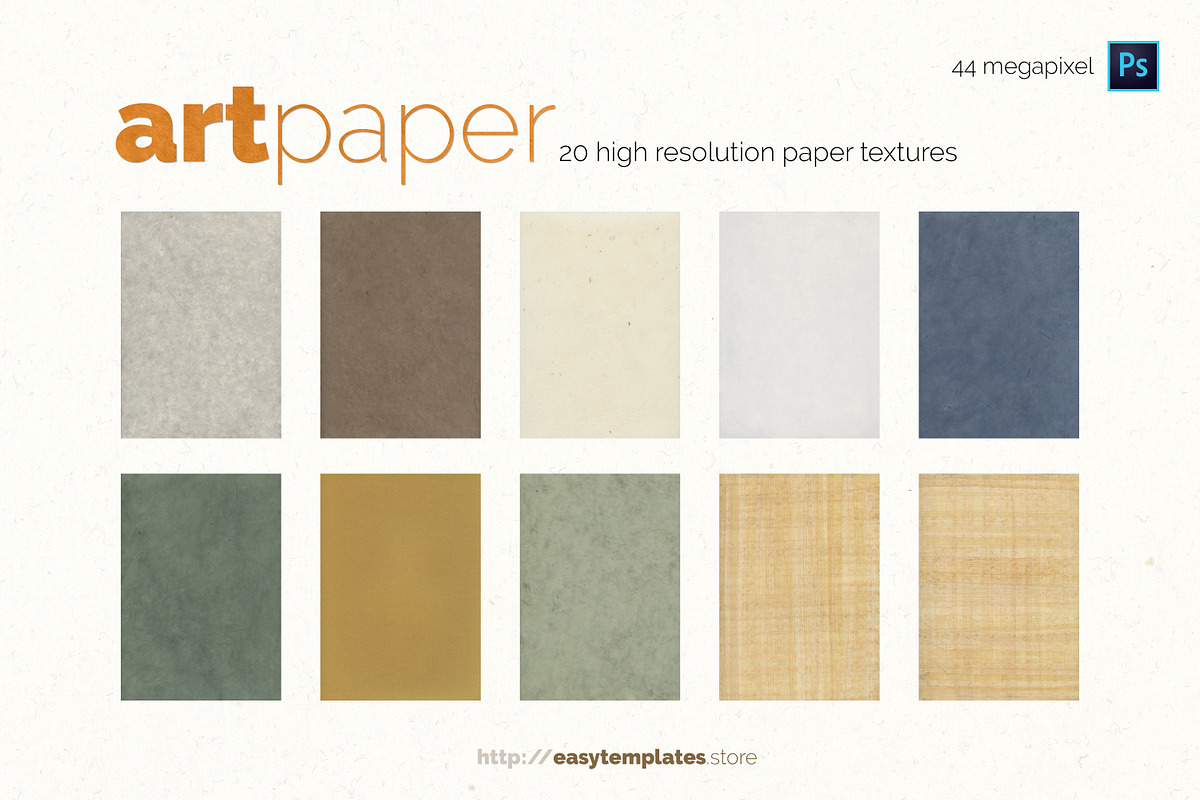 art paper - 20 textures, a Texture Graphic by easytemplates.store