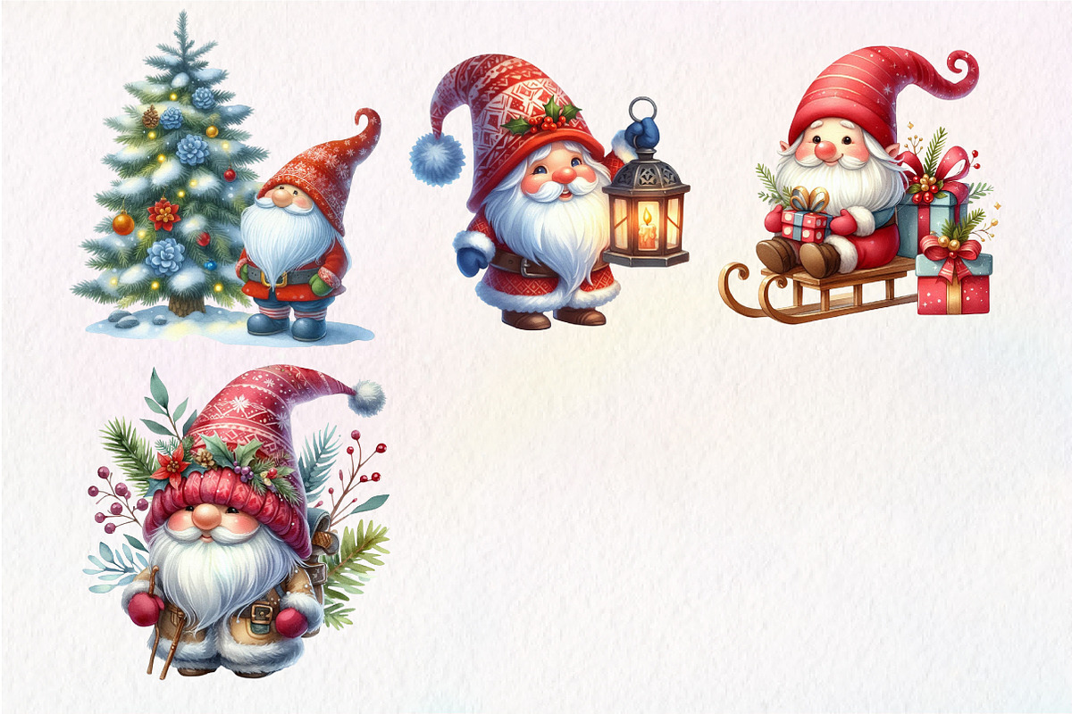 Cute Christmas Gnome Sublimation, an Illustration by Dream Creation (Photo 7 of 7)