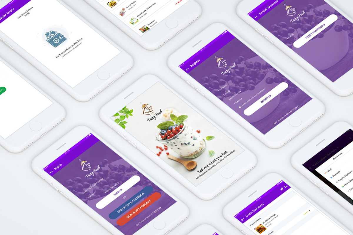 Food Order Mobile App UI, a Templates & Theme by 3djagan (Photo 5 of 7)