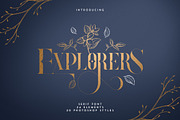 Explorers - Serif font + Extras, a Serif Font by VP Fonts (Thumbnail 1 of 12)