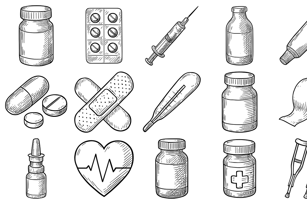 Medical Supplies Icon Set, an Object Graphic by nikagraphic (Photo 3 of 3)
