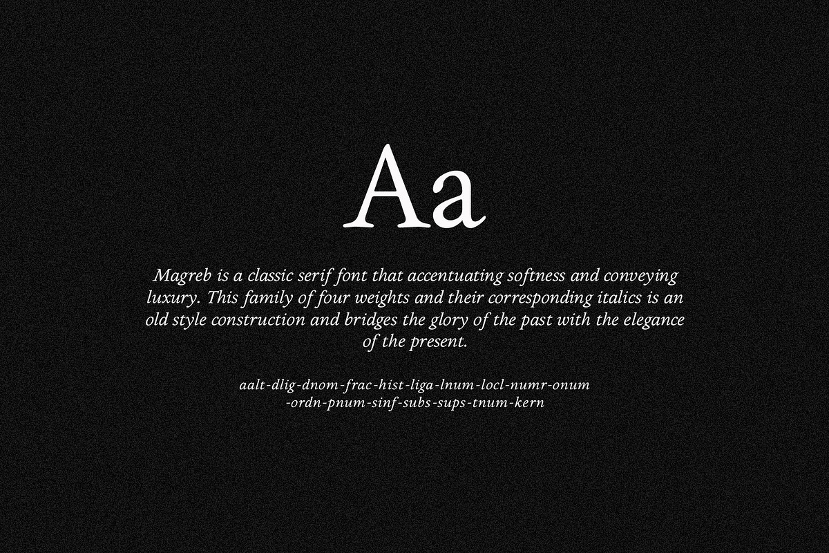 Magreb - Exquisite Serif Family, a Serif Font by Ridha-38.lineart (Photo 5 of 10)